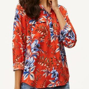 LOFT — Floral Utility Blouse